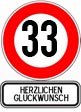 Wnsche zum 33. Geburtstag